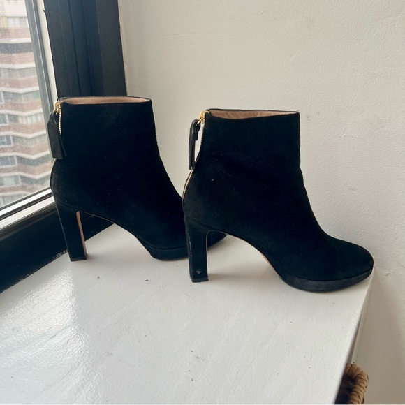 Stuart Weitzman Delphine Suede Booties - Picture 2 of 7